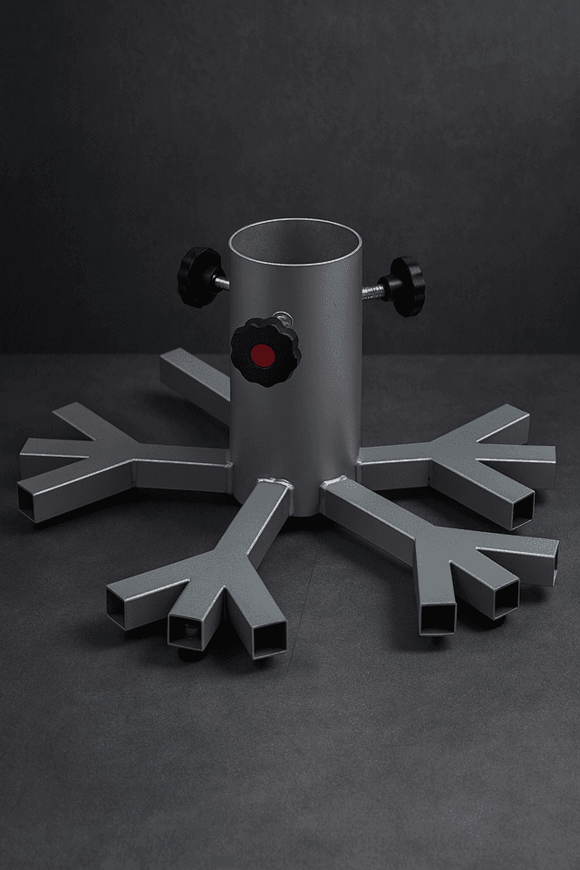 Stalumo Premium – Christmas Tree Stand Snowflake – Silver – Small